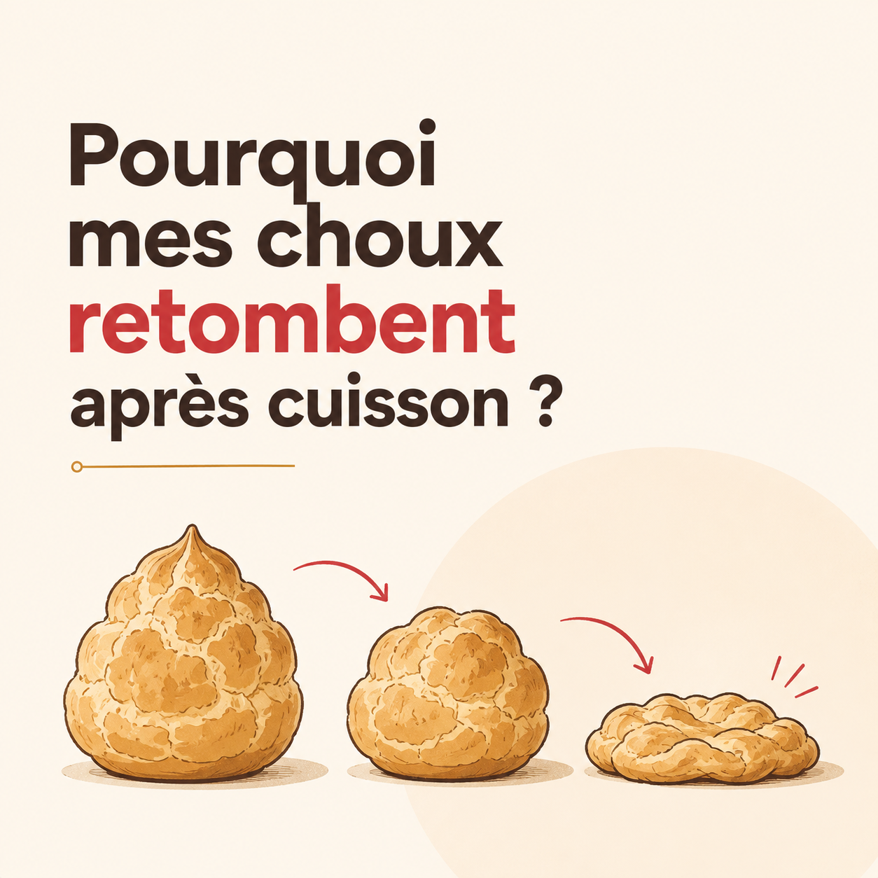 Pourquoi mes choux retombent après cuisson ?