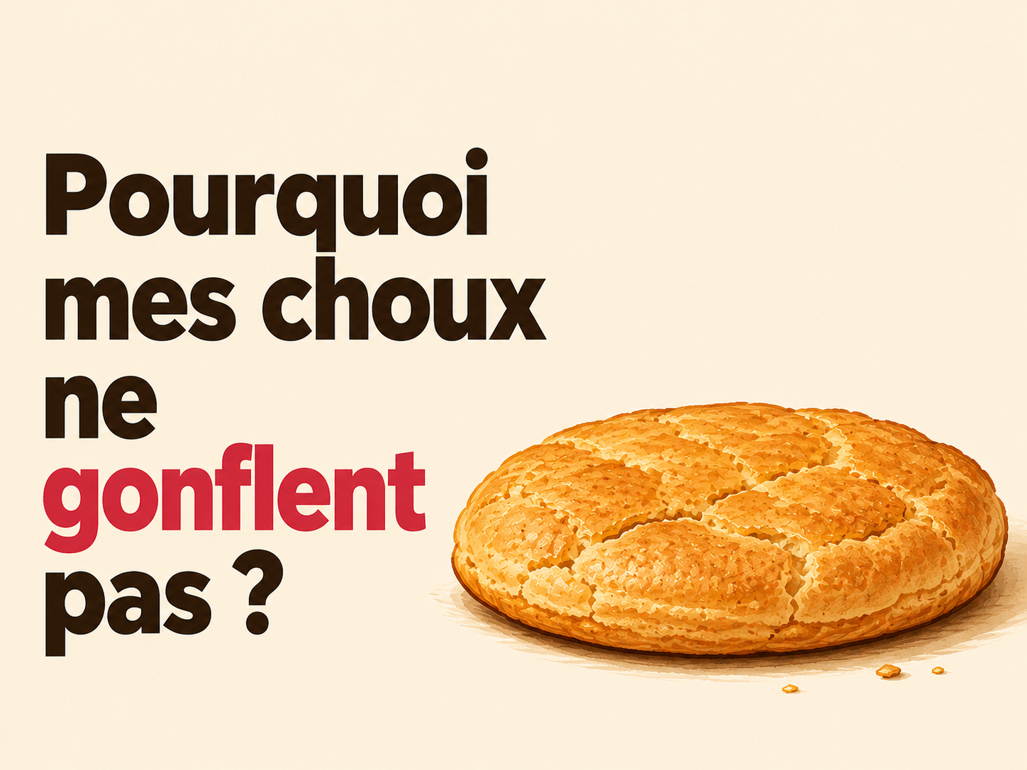 Pourquoi mes choux ne gonflent pas ?