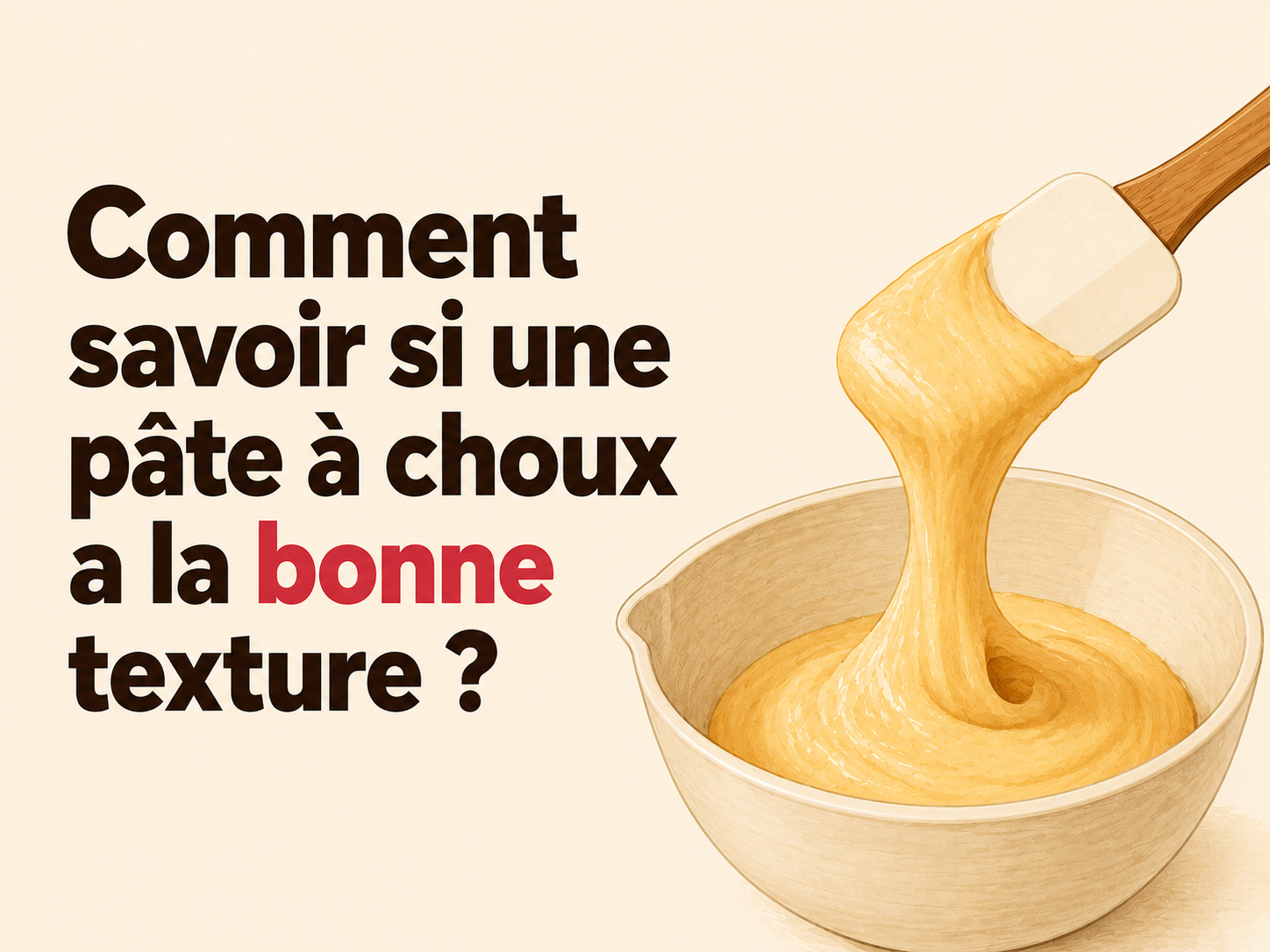 Comment savoir si une pâte à choux a la bonne texture ?